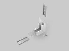 łącznik LINEA20 90st gięty biały