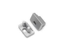 zaślepka SLIM8 z otworem srebro